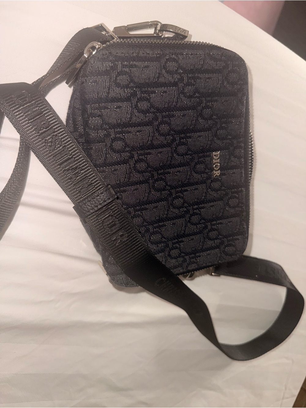 Dior Black Monogram Crossbody Belt Bag